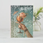 Invitation *~* Orné A101 Cocktail PHOTO 3 EVEILLETTE (Debout devant)