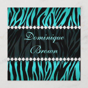 Invitation orné de bijoux turquoise élégant de