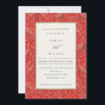 Invitation Orné Rouge Classy Floral Peacock Couples Douche<br><div class="desc">Si vous avez besoin d'une plus grande personnalisation,  n'hésitez pas à m'envoyer un message sur yellowfebstudio@gmail.com .</div>