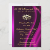 Invitation ornée de bijoux de partie de rose de (Dos)