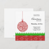 Invitation Ornement de Noël (Devant / Derrière)