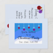 Invitation Ornement de Noël (Devant / Derrière)