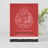 Invitation Ornement de Noël (Debout devant)