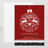 Invitation Ornement de Noël (Devant / Derrière)