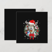 Invitation Ornement de Noël chèvre décoration cadeau X-mas (Devant / Derrière)