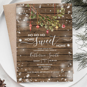 Invitation Ornement de Noël en bois Fête de pendaison de crém