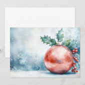 Invitation Ornement de Noël Festif (Devant / Derrière)
