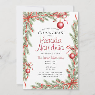 Invitation Ornement de Noël festif Posada Navideña mexicaine