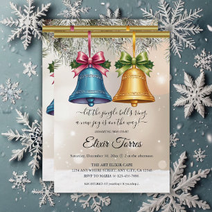 Invitation Ornement de Noël moderne "Jingle Bells" pour Baby 