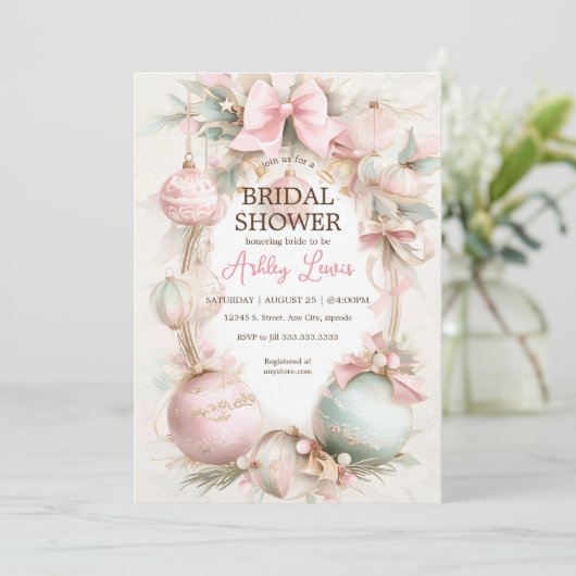 Invitation Ornement de Noël ornement de luxe (Debout devant)