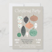 Invitation Ornement de Noël rétro (Devant)