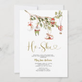 Invitation Ornement de Noël Révélation de genre (Devant)