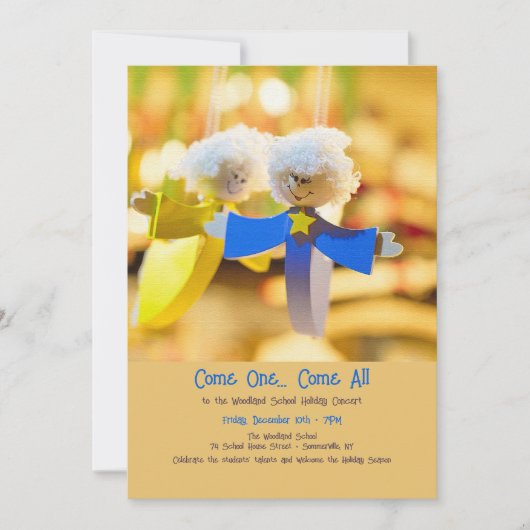 Invitation Ornement en forme d'ange (Devant)