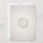 Invitation Ornement et perles | Dîner de répétition Mariage (Dos)