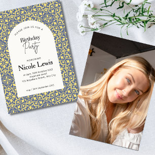 Invitation Ornement Mandala & Motif Arabe Pastel  