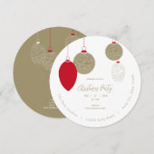 Invitation Ornement moderne élégant Noël d'affaires (Devant / Derrière)