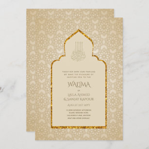 Invitation Ornemental bilingue WALIMA Nikah Mariage musulman