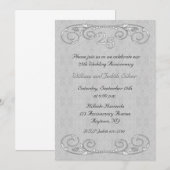 Invitation ornementale pour le 25e anniversaire (Devant / Derrière)