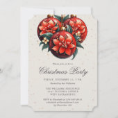 Invitation Ornements Botaniques pour Soirée de Noël (Devant)