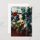 Invitation Ornements d'arbre de Noël (Devant / Derrière)