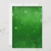 Invitation Ornements d'argent Soirée de Noël du Green Bokeh (Dos)