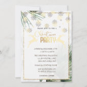 Invitation Ornements de Noël, Cher, Branches Fête de Noël (Devant)