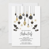 Invitation Ornements de Noël chic (Devant)