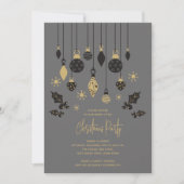 Invitation Ornements de Noël chic (Devant)