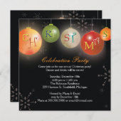 Invitation Ornements de Noël Chic Fête de vacances amusante (Devant / Derrière)