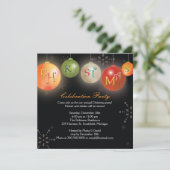 Invitation Ornements de Noël Chic Fête de vacances amusante (Debout devant)