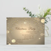 Invitation Ornements de Noël d'or Fête de la Compagnie de Noë (Debout devant)