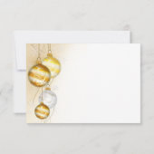 Invitation Ornements de Noël en or et blanc Mariage (Dos)