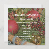 Invitation Ornements de Noël Evergreens (Devant)