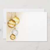 Invitation Ornements de Noël Or et Blanc Mariage (Dos)