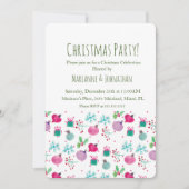 Invitation Ornements de Noël peints à l'aquarelle pour les fê (Devant)