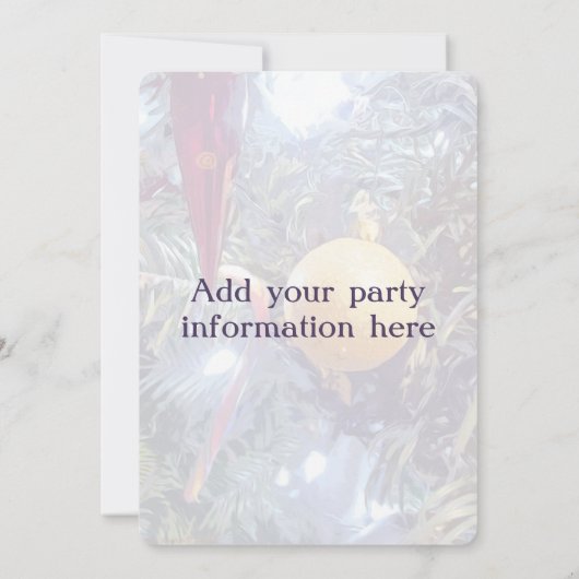 Invitation Ornements de vacances en hiver (Dos)