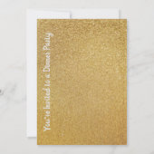 Invitation Ornements d'or Business Noël Fête de Noël (Dos)