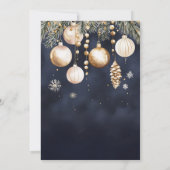 Invitation Ornements d'or de la Marine Baubles Noël (Dos)