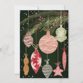 Invitation Ornements festifs Joyeux Illustrations de Noël (Dos)