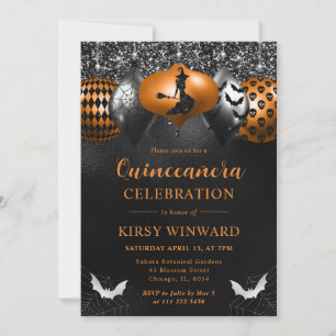 Invitation Ornements Glam Halloween Quinceanera