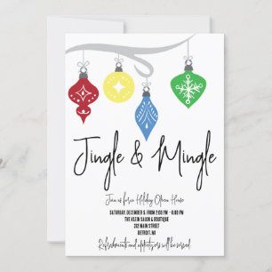 Invitation Ornements Jingle & Mingle Holiday Open House