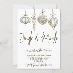 Invitation Ornements Jingle & Mingle Holiday Open House Invit