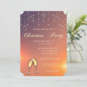 Invitation Ornements, Verre à Vin Compagnie Fête de Noël (Debout devant)