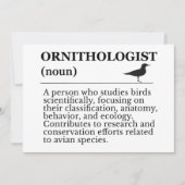 Invitation Ornithologist Definition - Vogelkunde (Birdwatchin (Devant)