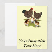 Invitation Orpington Jubilee Famille de poulet (Devant / Derrière)