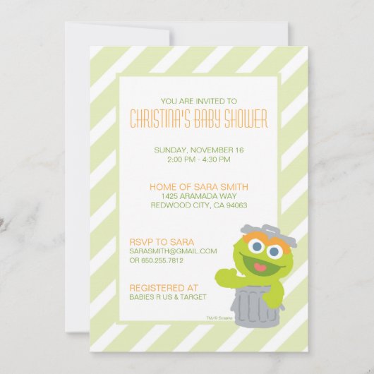 Invitation Oscar l'Invitation Baby shower de groupe (Devant)
