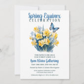 Invitation Ostara Spring Equinox Daffodil Butterfly Sabbat (Devant)