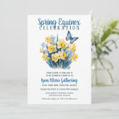 Invitation Ostara Spring Equinox Daffodil Butterfly Sabbat (Debout devant)