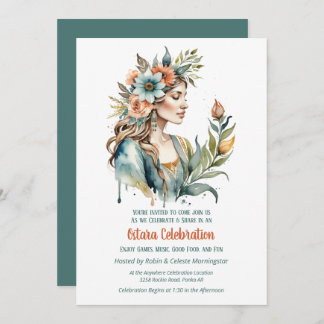 Invitation Ostara Spring Equinox Flower Goddess Sabbat