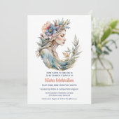 Invitation Ostara Spring Equinox Flower Goddess Sabbat (Debout devant)